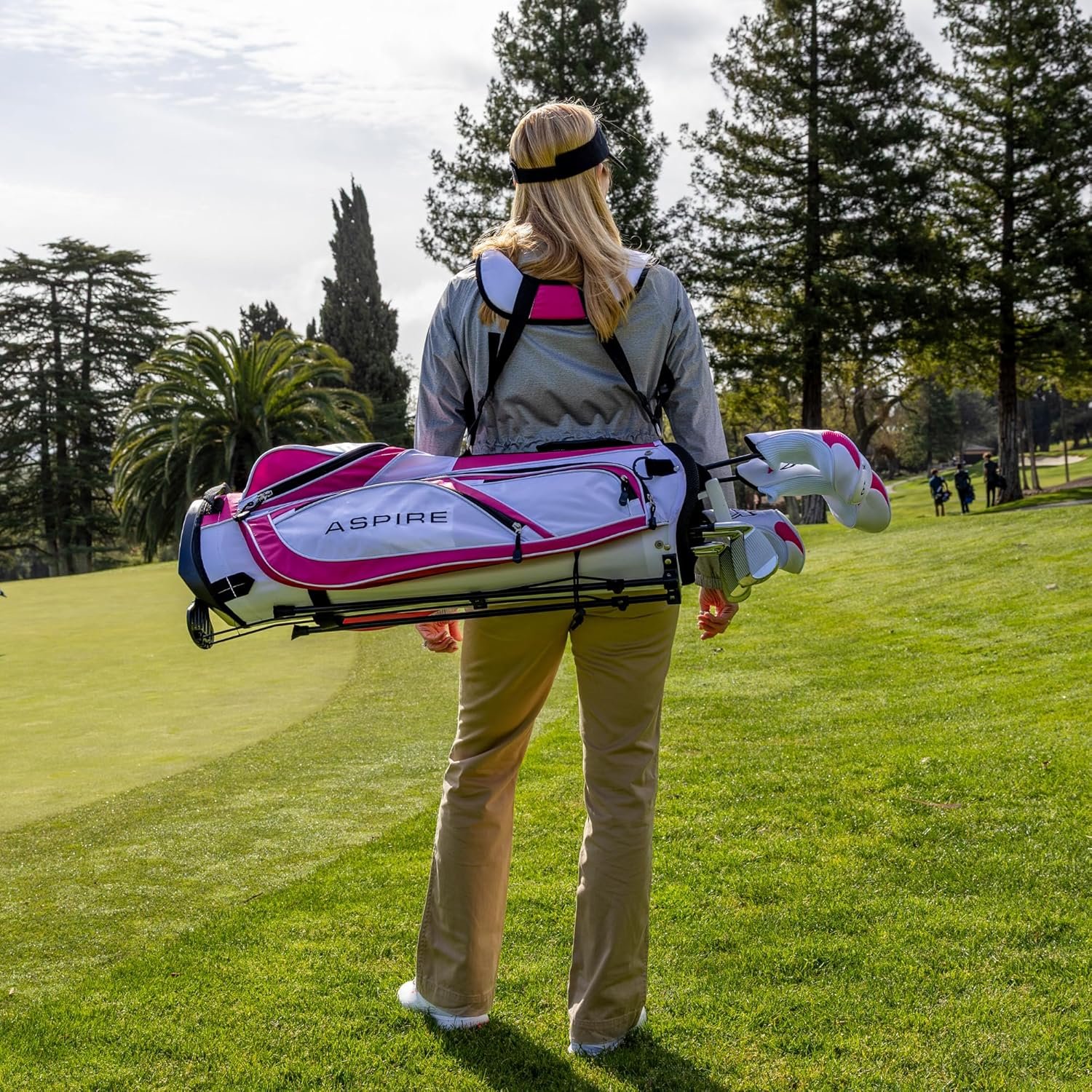 Aspire X1 Womens Golf Clubs Full Set – Driver, Fairway, Hybrid, 6-PW Irons, Putter, Stand Bag Headcovers - Graphite Shafts - Right Handed Aspire X1 Womens Golf Clubs Full Set – Driver, Fairway, Hybrid, 6-PW Irons, Putter, Stand Bag Headcovers - Graphite Shafts - Right Handed
