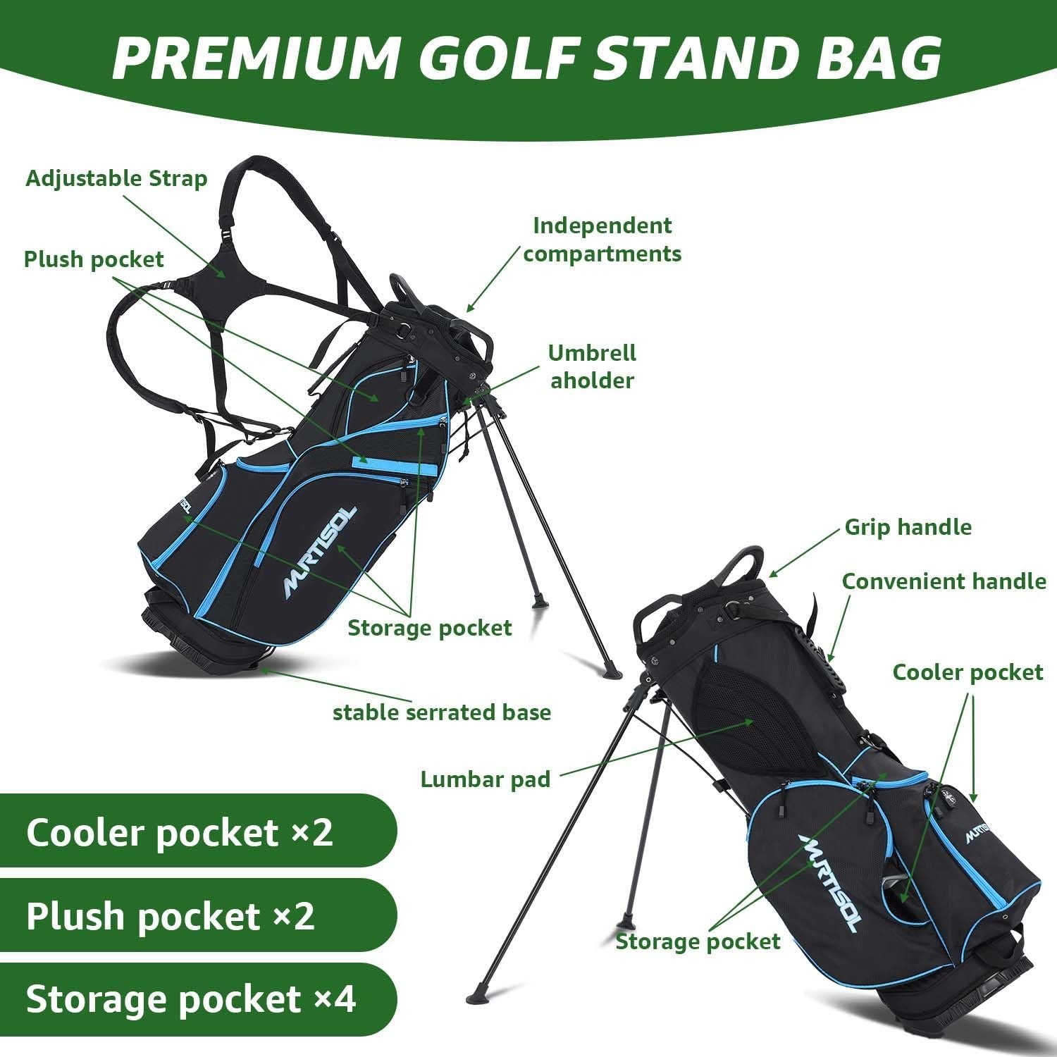 XDriveMax Pieces Golf Clubs Full Set Mens Right Hand,Golf Set Includes Stand Bag with Rain Hood, 1#Driver 3#Wood #5 Hybrid,with Head Covers, 6# 7# 8# 9# PW# Irons and Putter